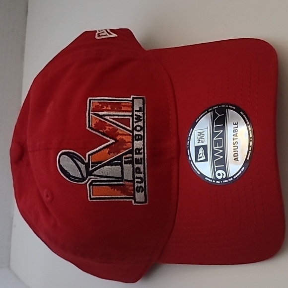 New Era Men's Red Super Bowl LVI '47 Clean Up Adjustable Baseball Cap - Picture 1 of 7